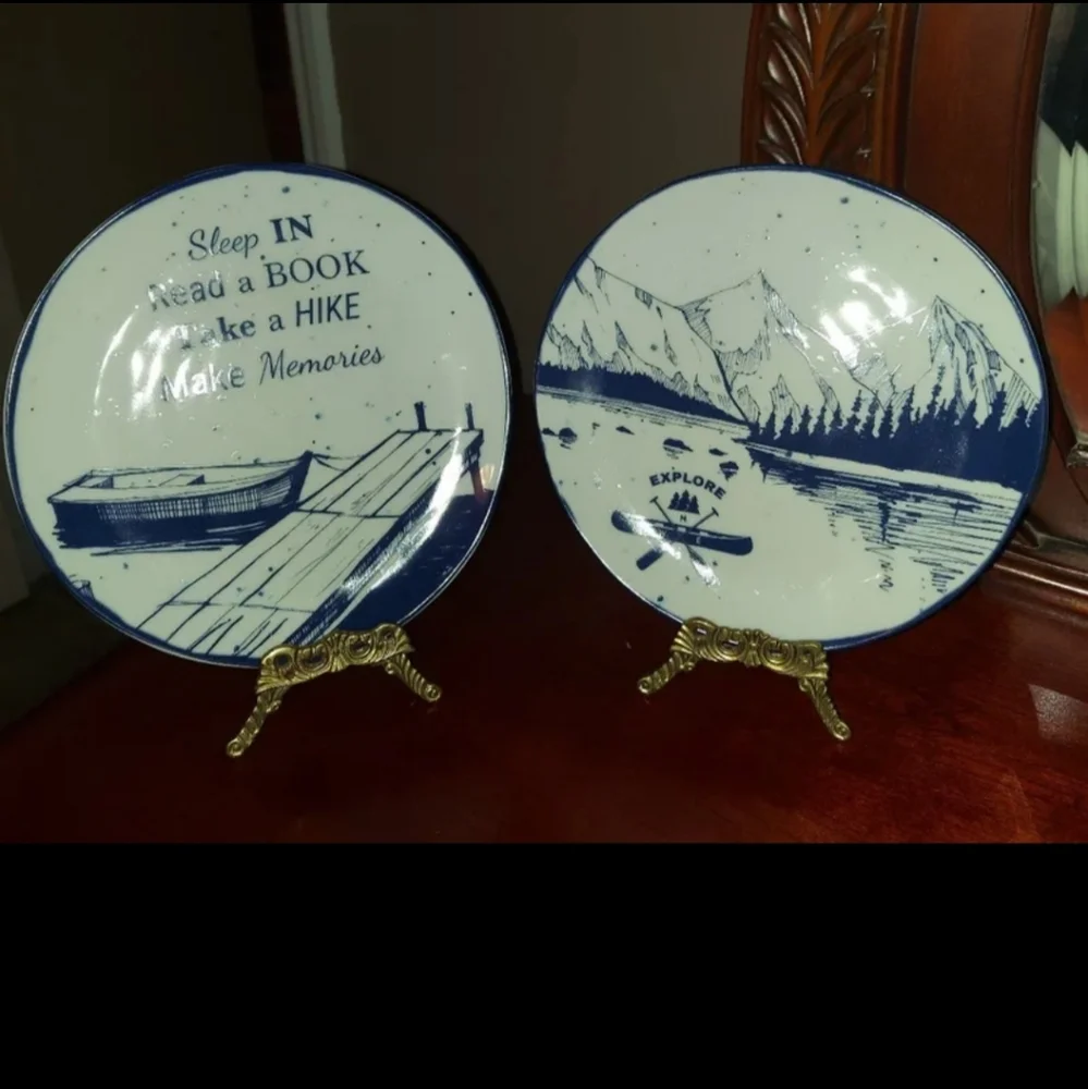 Fitz and Floyd® Lakeside Living  Accent Plates SET OF 2 BNWT RETIRED 1 SET LEFT!